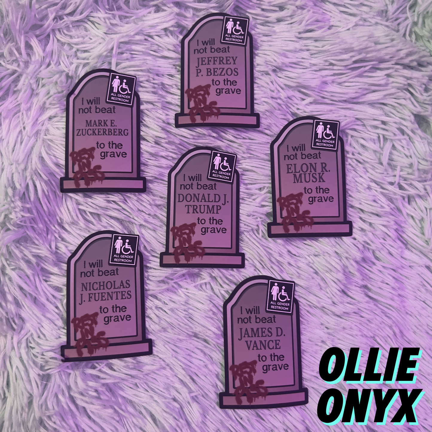 "Won't Beat Them to the Grave" Sticker - Ollie Onyx