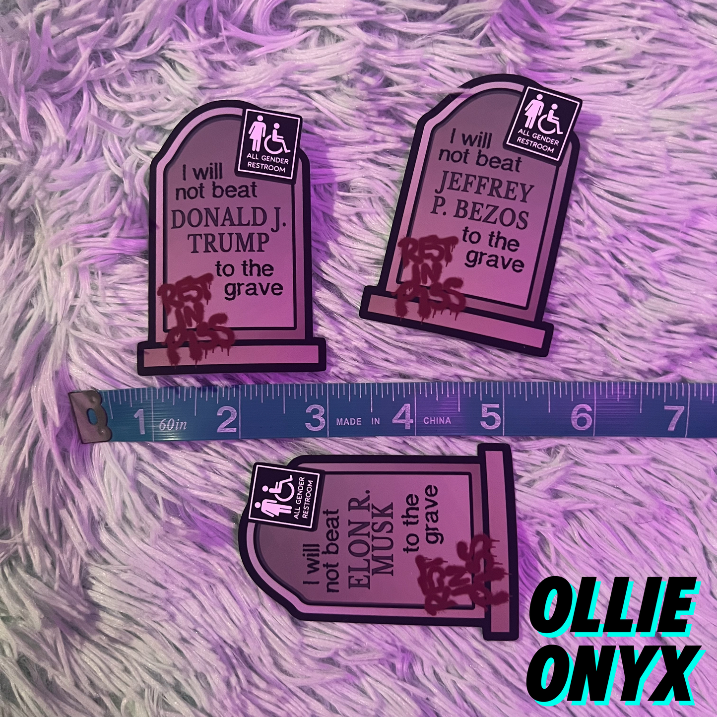 "Won't Beat Them to the Grave" Sticker - Ollie Onyx
