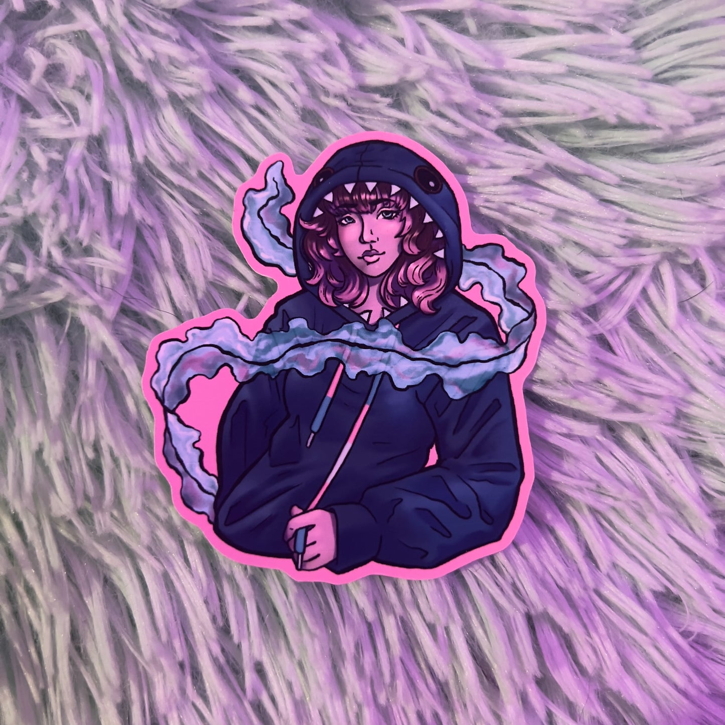 Shark Cutie Sticker - Subtle Transgender Pride Waterproof Sticker