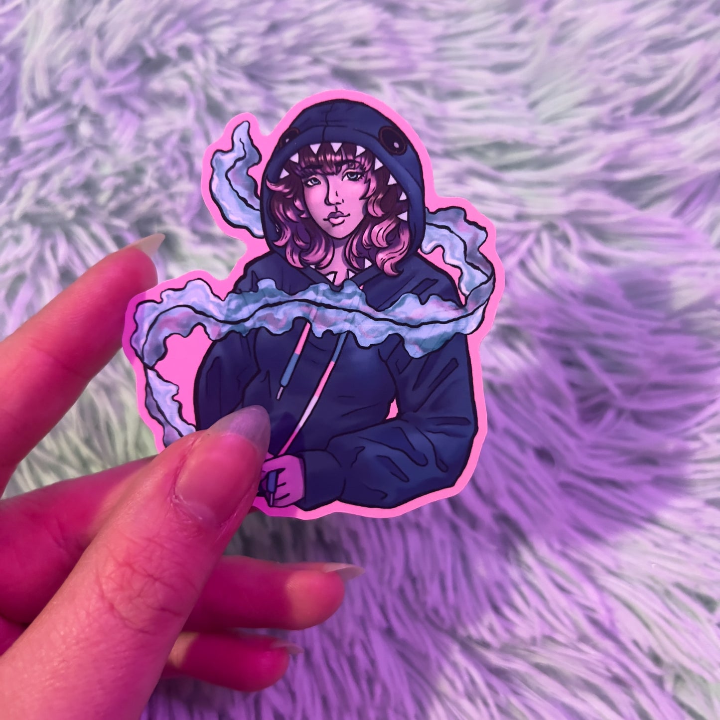 Shark Cutie Sticker - Subtle Transgender Pride Waterproof Sticker