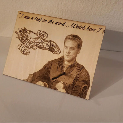 Wooden Firefly Wall Art w/ Stand