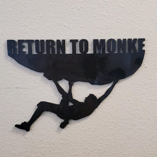 "Return to Monke" Rock climber Wallart