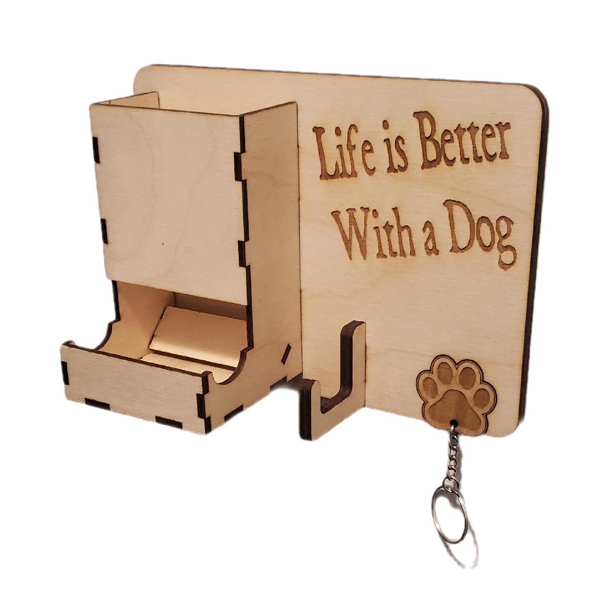 Dog Keyhanger w/ Leash Hook and Bag Holder