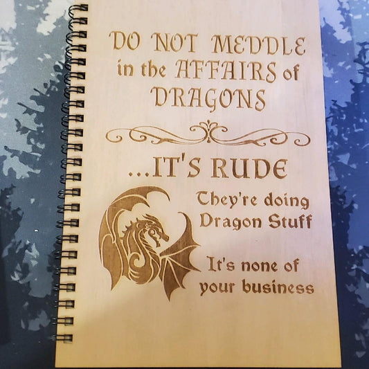 Dragon Wooden Notebook