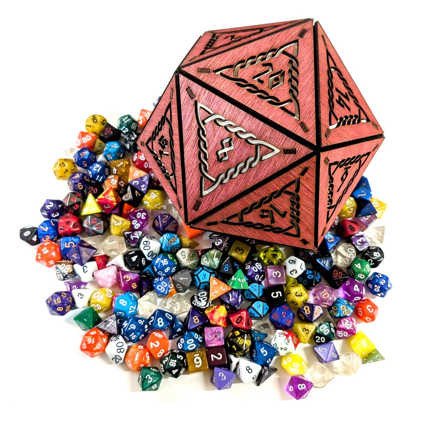 Huge Wooden D20 Dice Case