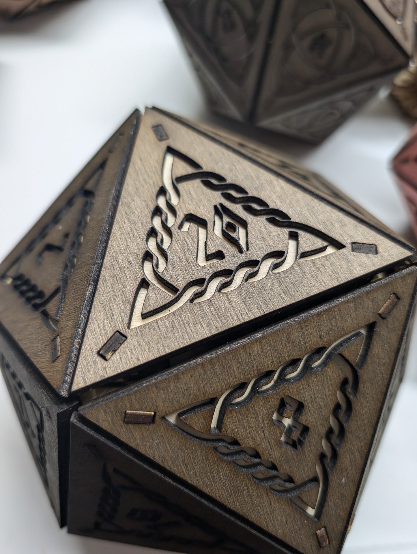 Huge Wooden D20 Dice Case