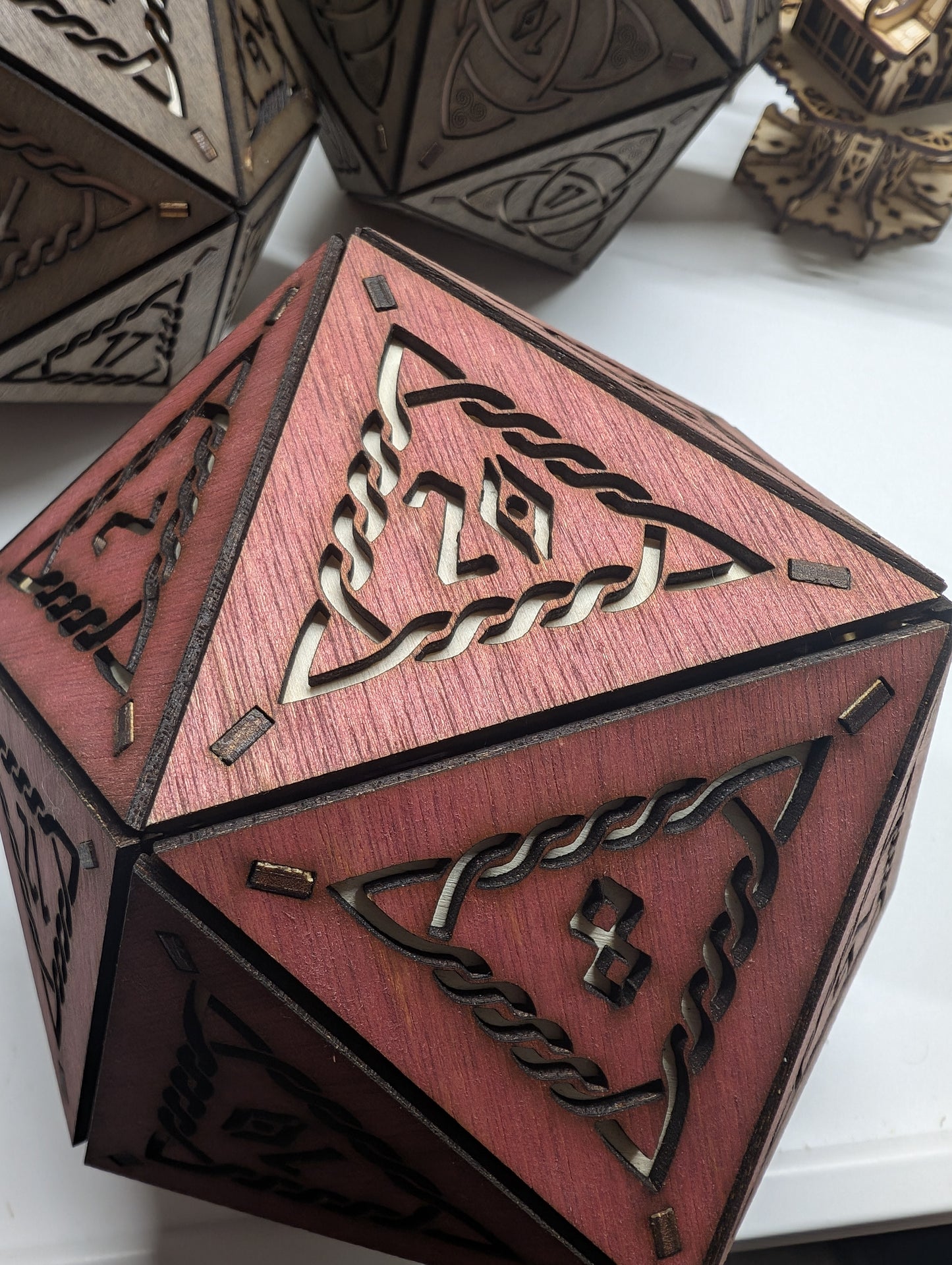 Huge Wooden D20 Dice Case