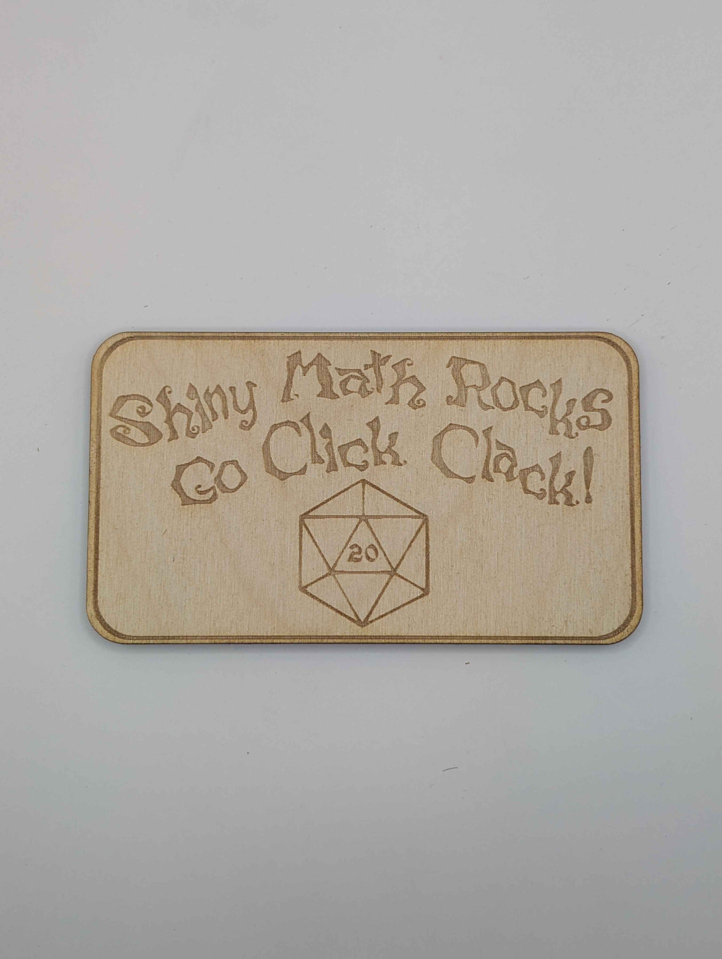 Shiny Math Rocks Wooden Fridge Magnet