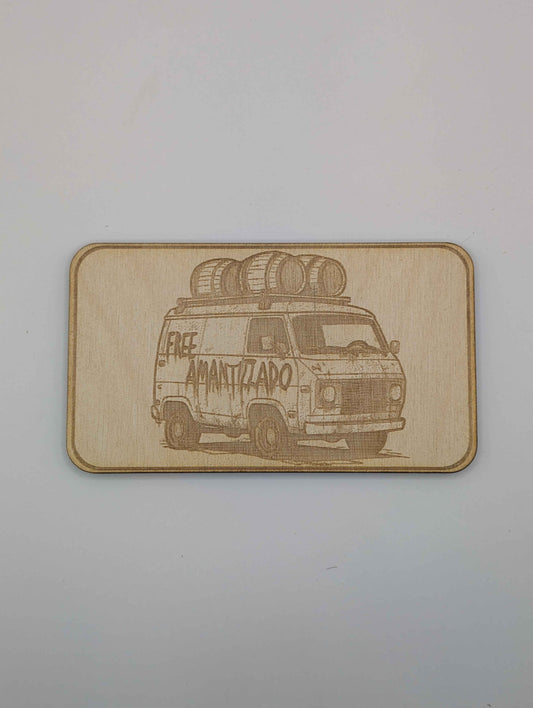 Free Amontillado Wooden Fridge Magnet