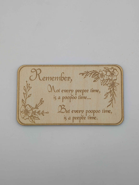 PeePee PooPoo Wooden Fridge Magnet