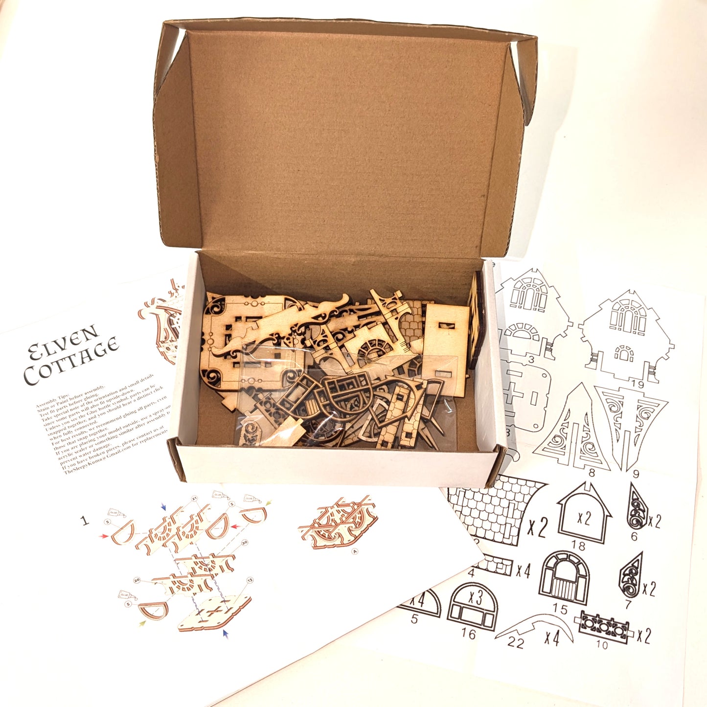 New! Model Kit- Elven Cottage Wooden Plant House