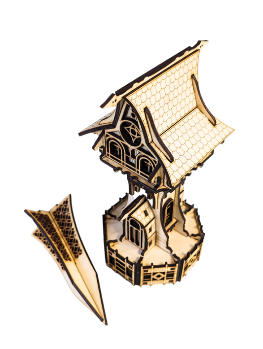 New! Model Kit- Wizard Tower Wooden Plant House