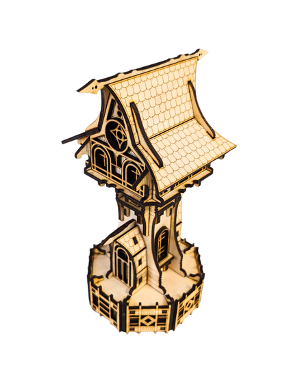 New! Model Kit- Wizard Tower Wooden Plant House