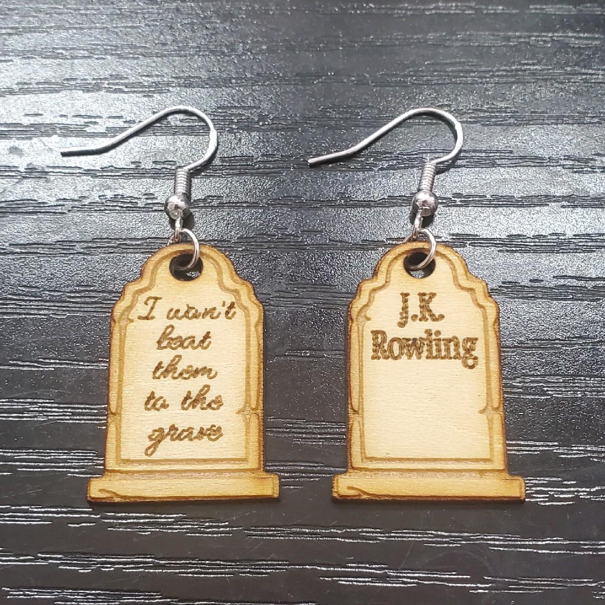 "I wont beat them to the grave" Earrings