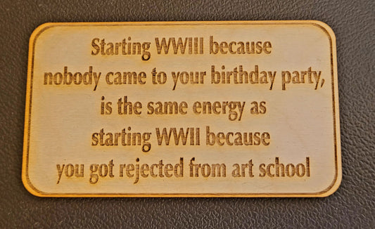 Birthday Party Wooden Fridge Magnet