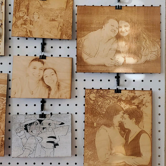 Custom Wood Photo Engraving- 5x7 or 8x10, Wedding/Pet/Family Photos