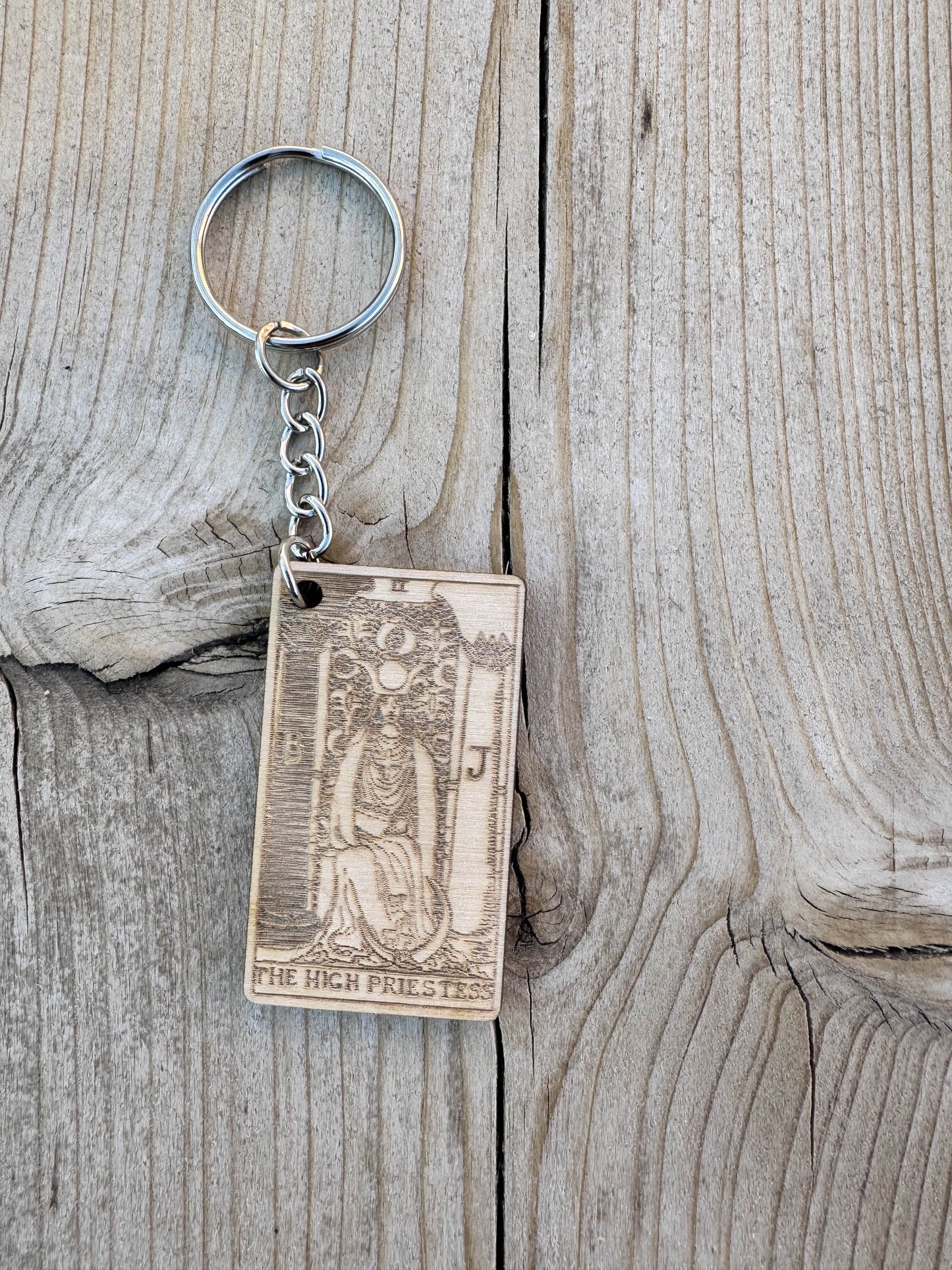 Rider–Waite Tarot Card Wooden Keychain