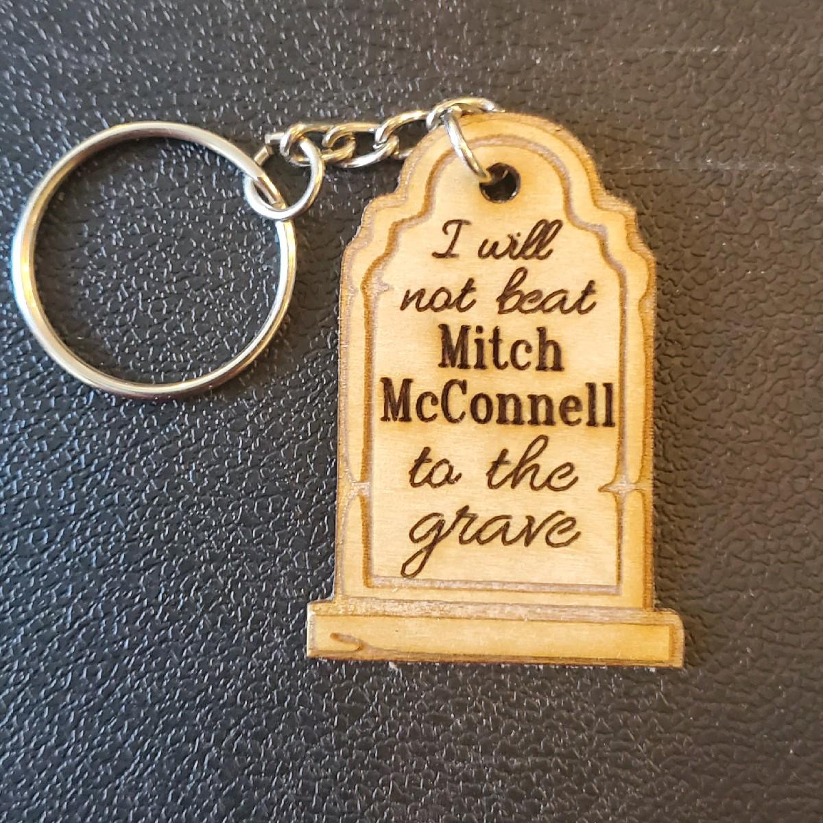 "I won't beat them to the grave" keychain