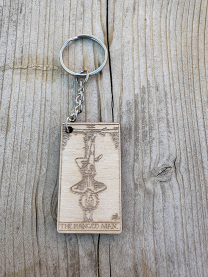 Rider–Waite Tarot Card Wooden Keychain