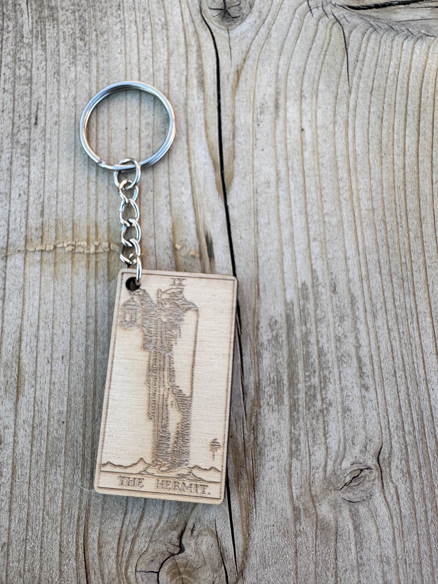 Rider–Waite Tarot Card Wooden Keychain